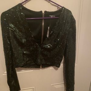Sequin crop top